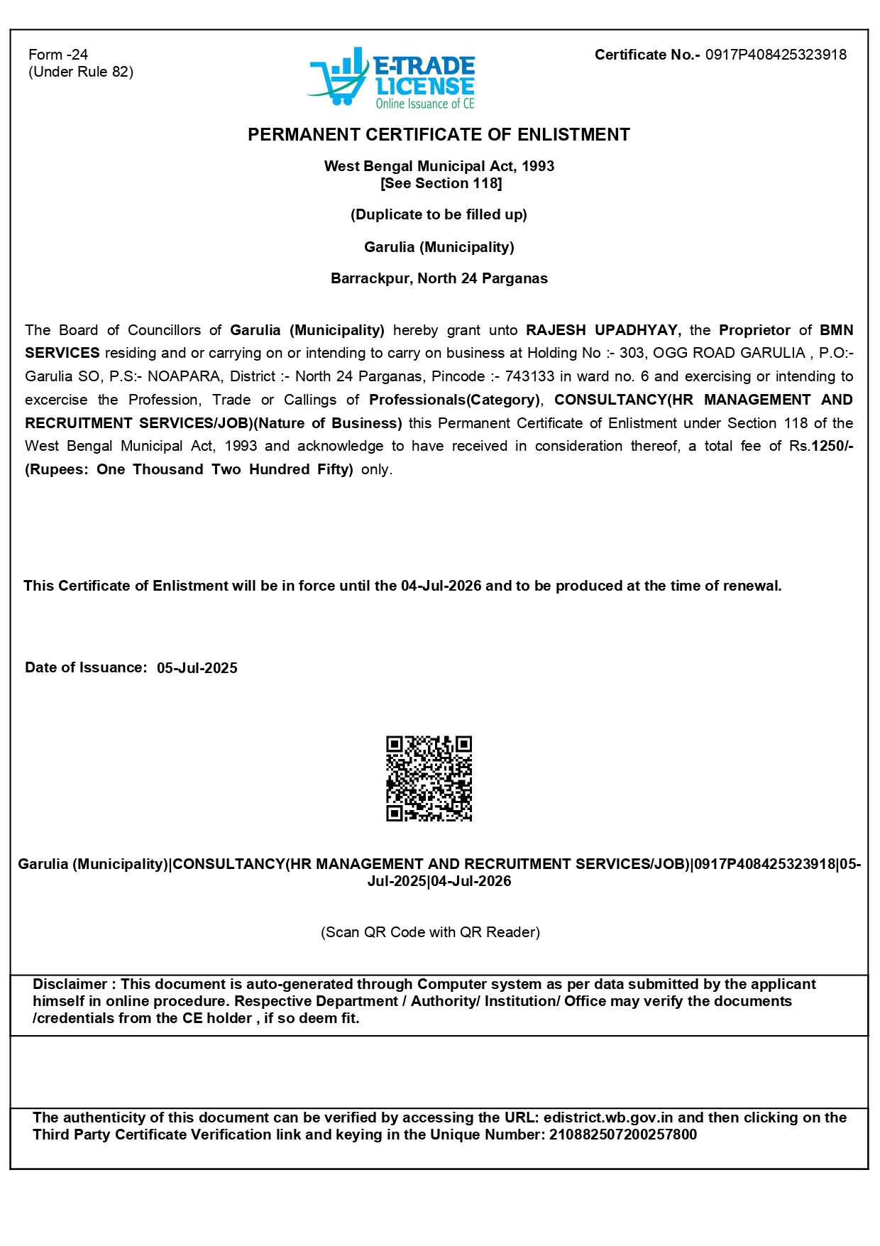 BMN Services Official Logo